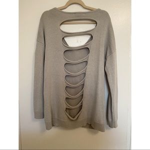 Express back cutout sweater pre- owned
